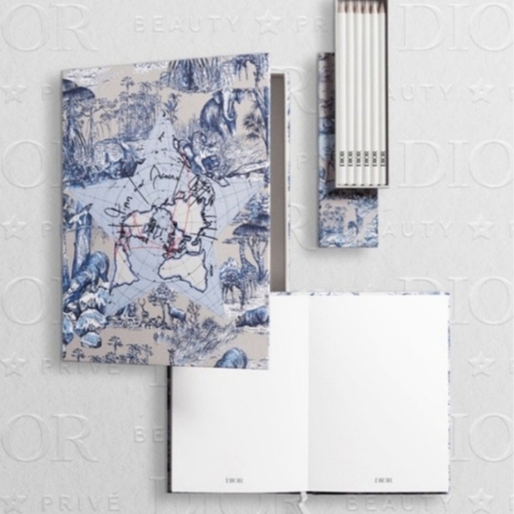 Dior Around The World Notebook & Pencil Set NIB Sealed